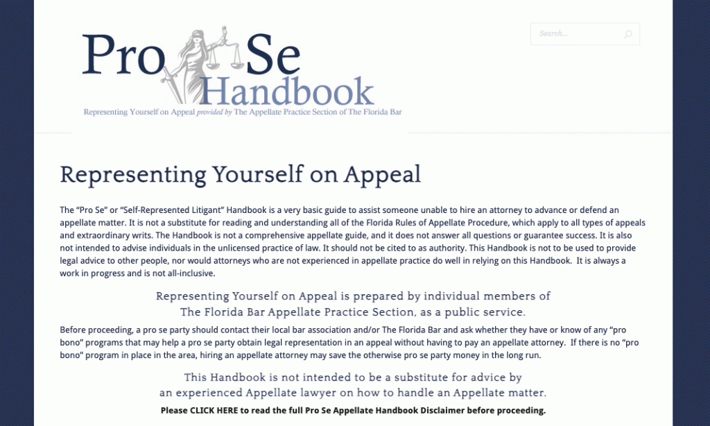 The Pro Se Handbook Website